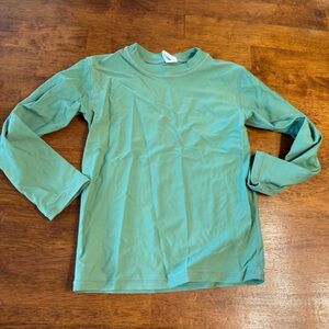 Rugged Butts kids green long sleeve rash guard size 6 swim shirt